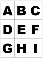 ABC-Karten zum Ausdrucken und Ausschneiden - Alphabet lernen