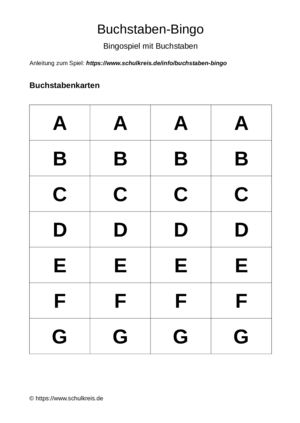 Bingo-Buchstaben
