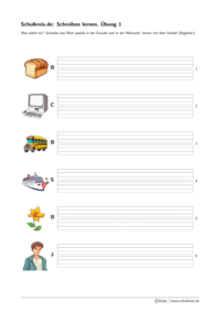 Schreiben lernen Übung 1
