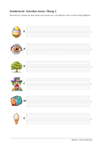 Schreiben lernen Übung 2