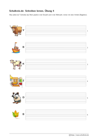 Schreiben lernen Übung 4