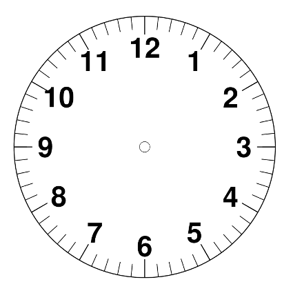 Uhrzeit lernen Grundschule - Zifferblatt ausdrucken